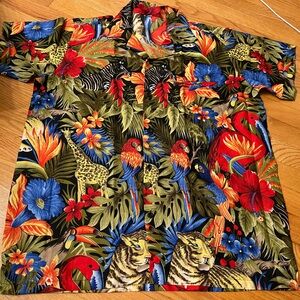 Vibrant Tropical Print Fabric